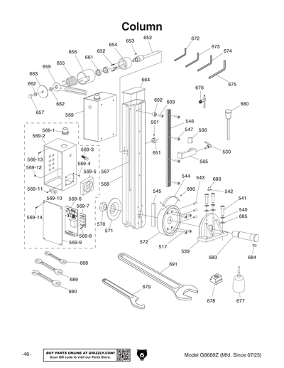 Parts for G8689Z 4
