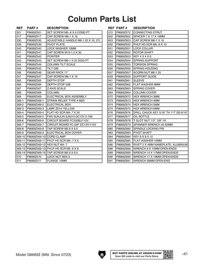 Part Diagram for G8689Z