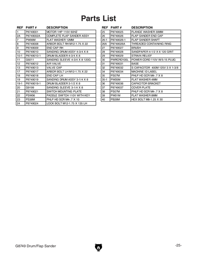 Part Diagram for G8749
