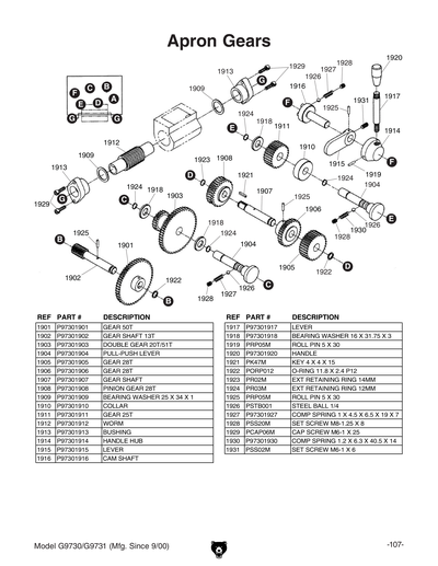 Part Diagram for G9730
