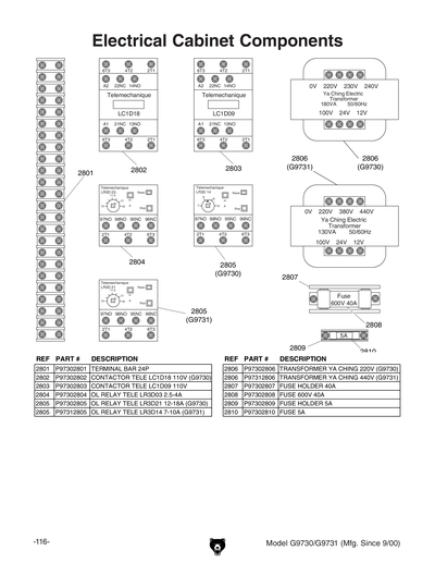 Part Diagram for G9731