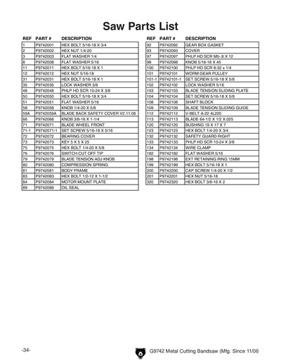Part Diagram for G9742