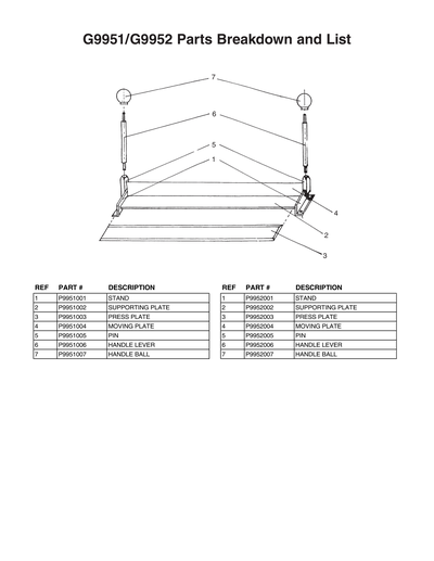 Part Diagram for G9952