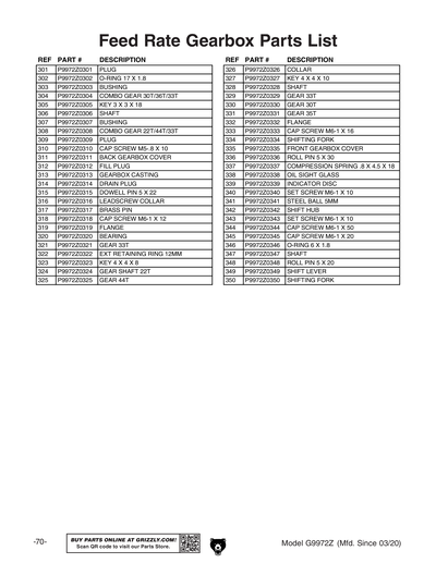 Part Diagram for G9972Z