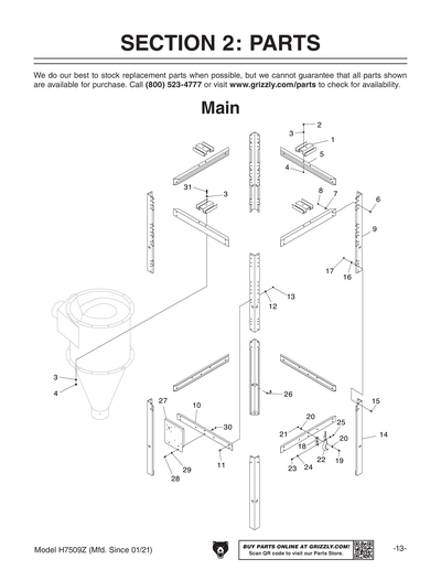 Part Diagram for H7509