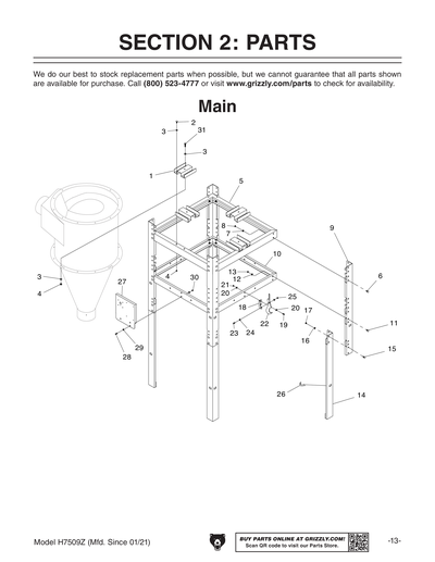 Part Diagram for H7509Z