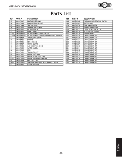 Part Diagram for M1015