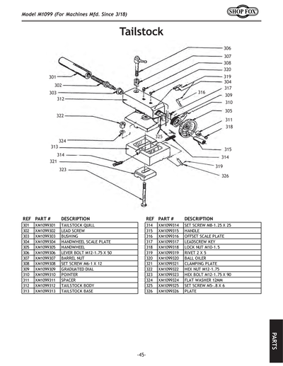 Parts for M1099 10