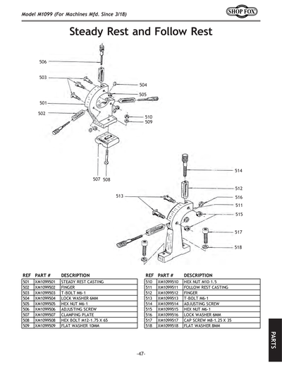 Part Diagram for M1099