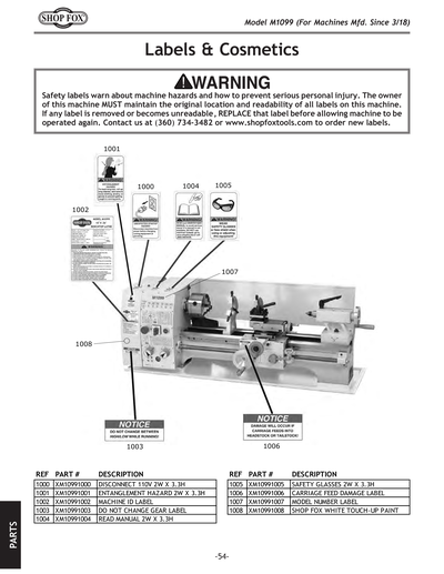 Part Diagram for M1099