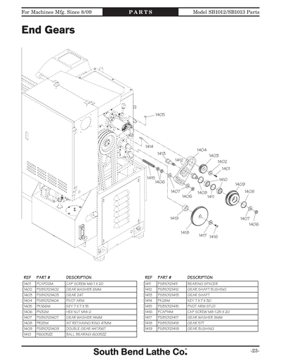 Part Diagram for SB1012