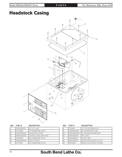 Part Diagram for SB1015