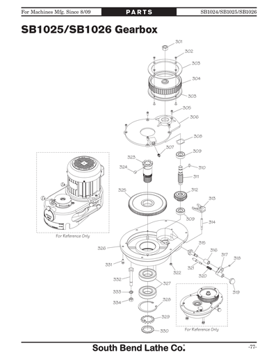 Parts for SB1025F 9