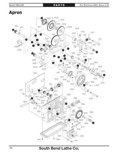 Part Diagram for SB1114F
