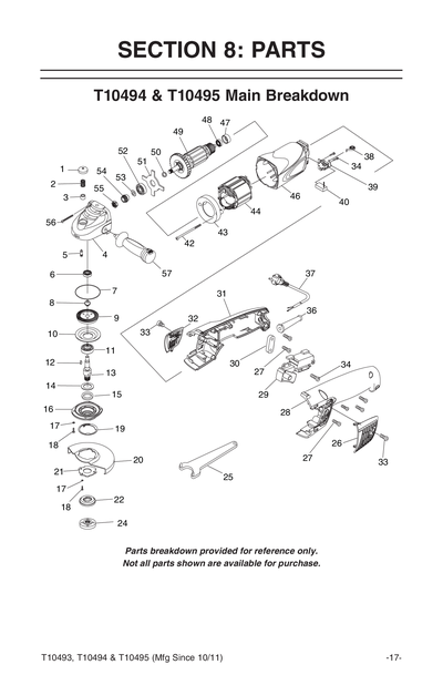 Part Diagram for T10495