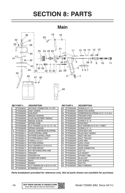 Part Diagram for T23092