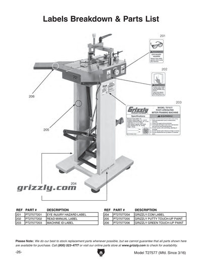 Part Diagram for T27577