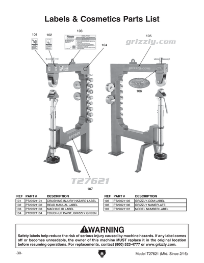 Part Diagram for T27621