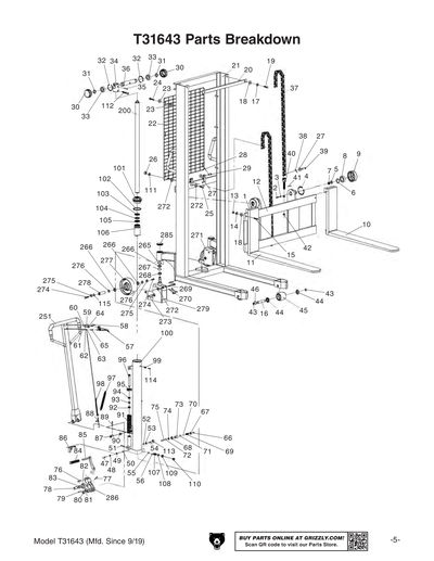 Part Diagram for T31643