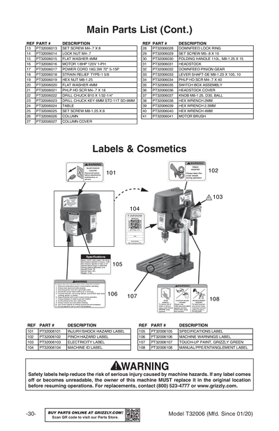 Part Diagram for T32006