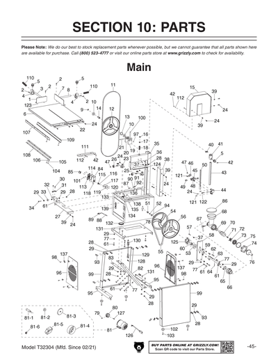 Part Diagram for T32304