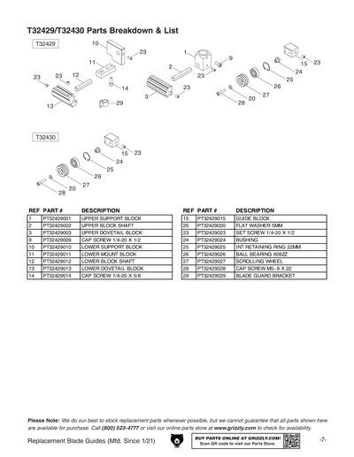 Part Diagram for T32430