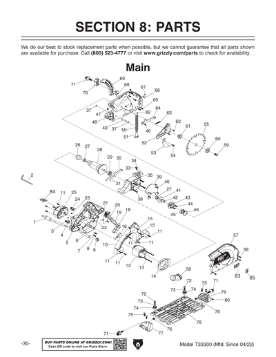 Part Diagram for T33300
