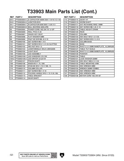 Part Diagram for T33903