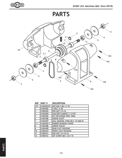 Part Diagram for W1681
