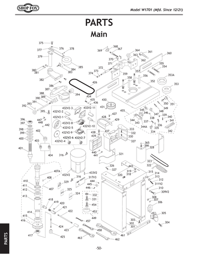 Part Diagram for W1701