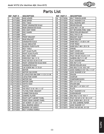 Part Diagram for W1712