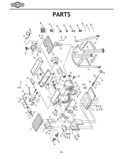 mako 　オーダーページ Parts for W1717 1/3 HP Horizontal/Vertical Sander - Grizzly