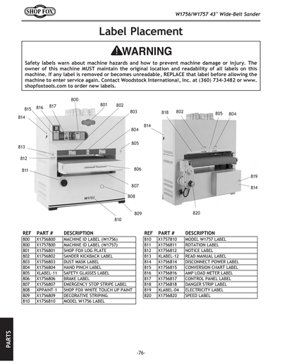 Part Diagram for W1756