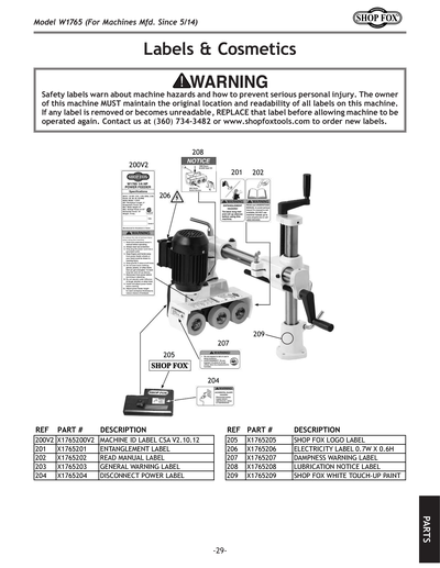 Part Diagram for W1765