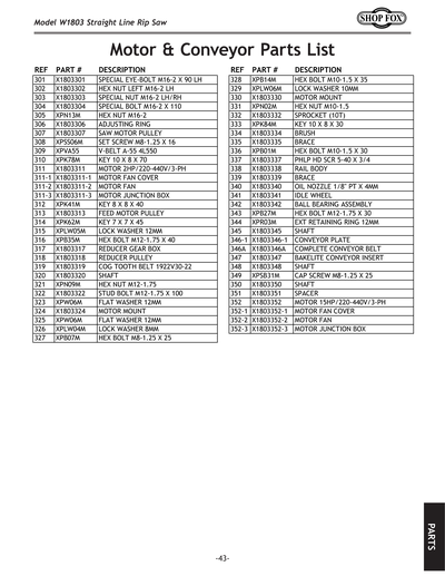 Part Diagram for W1803