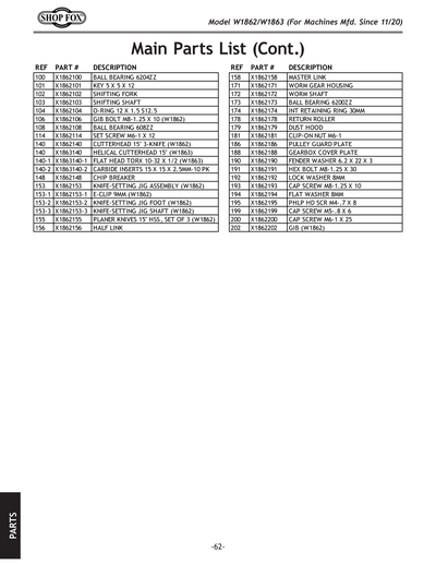 Part Diagram for W1862