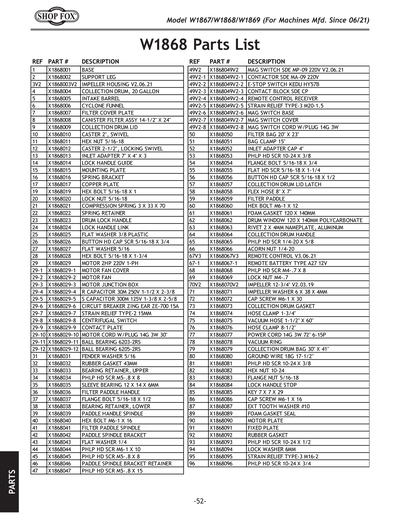 Part Diagram for W1868