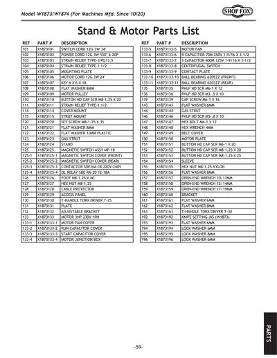 Part Diagram for W1874