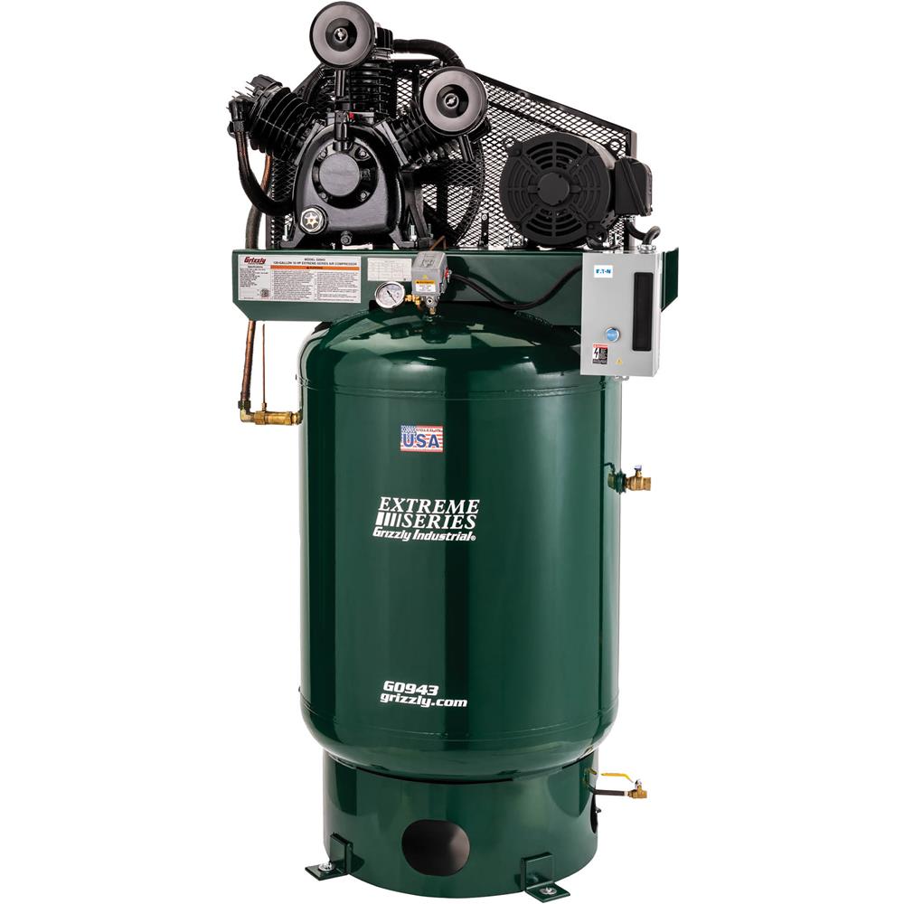 Grizzly G0943 - 120-Gallon 10 HP Extreme Series Air Compressor