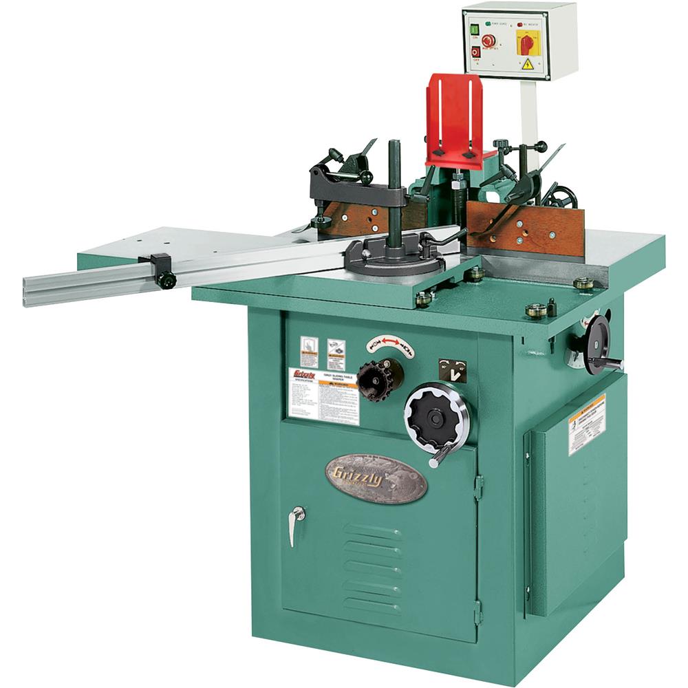 Grizzly G8622 - 5 HP Sliding Table Shaper with Tilting Spindle