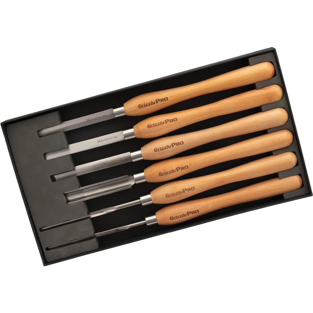 Grizzly PRO T34154 - 6-Pc. M2 Cryo Lathe Tool Set, Detail