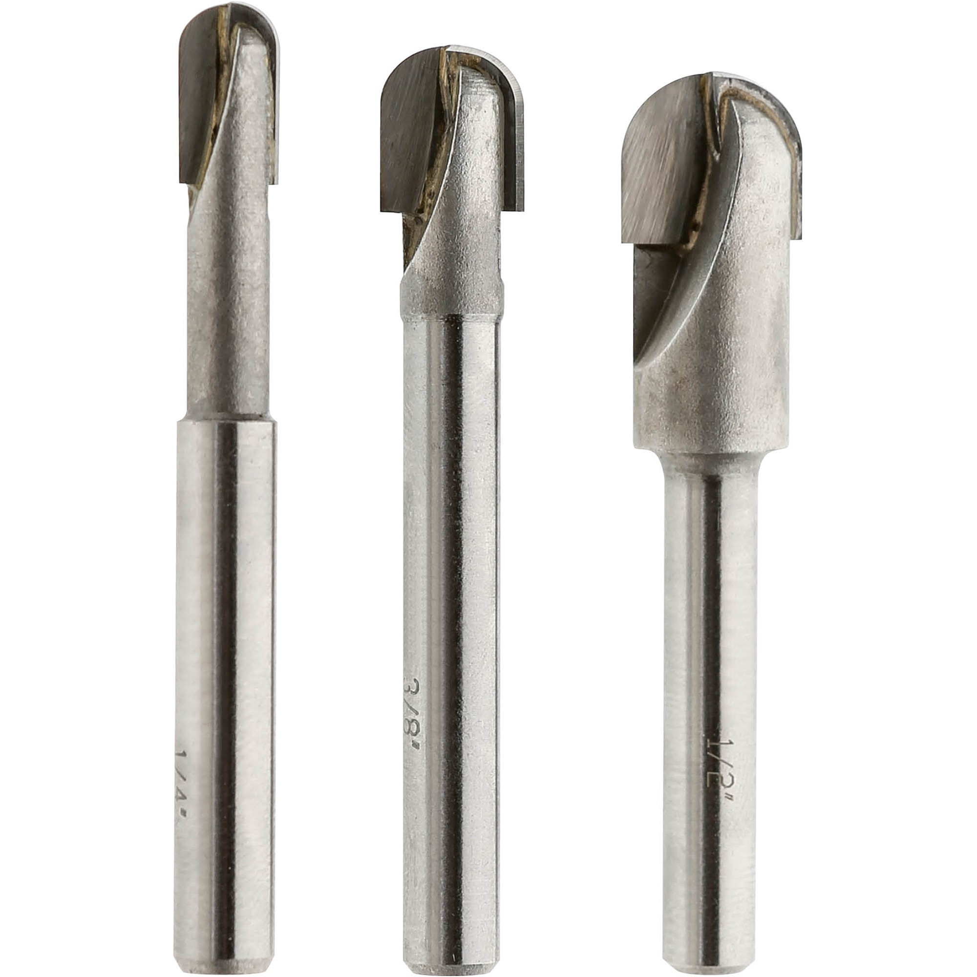 Router Bit 3 Pc. Set for Sign Making, 1/4