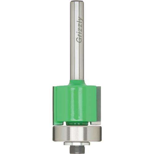 Image for Grizzly C1225 - Laminate Flush Trim Bit w/ 2 Flutes, 1/4" Shank