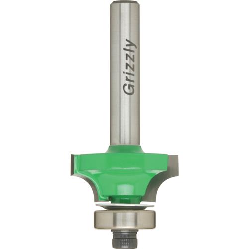 Image for Grizzly C1715 - 3/16"r Anti-Kickback Roundover Bit, 1/4" Shank