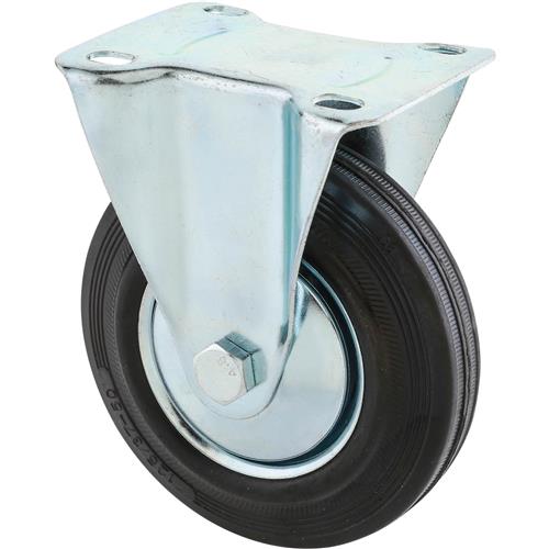 Image for Steelex D2533 - 5" Black Rubber Fixed Caster