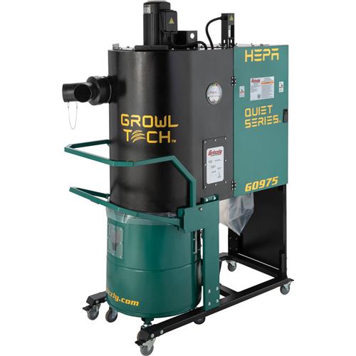 Growl-Tech G0975 - 1-1/2 HP Two-Stage Quiet Series Cyclone Dust