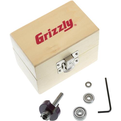 Image for Grizzly H5544 - Deluxe Rabbeting Set 4 Bearings, 1/4" Shank
