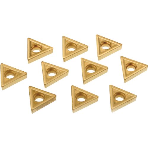 Image for Grizzly T21588 - 60 TiN Coated Carbide Inserts w/ Chip Breaker - TCMT-21.51, 10 Pack