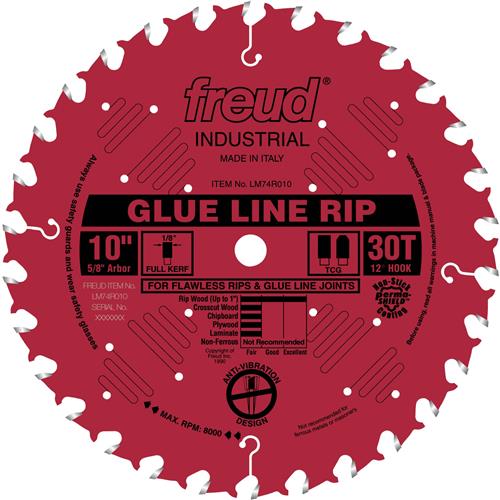 Image for Freud T24410 - 10" x 5/8" 30t TCG Glue Line Saw Blade