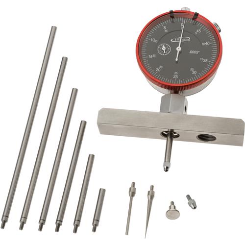 Image for iGaging T27477 - 0-22"/0.0005" Dial Depth Gauge with Ball/Point/Flat and Groove Anvils